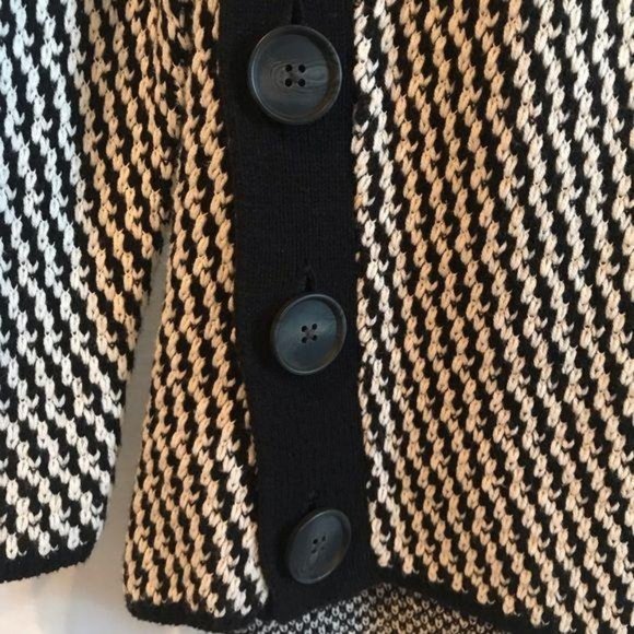 Loft Women's XSmall Black/White Houndstooth Sweater XS - Picture 3 of 6